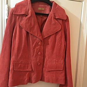 Wilson's Leather coral Suede Blazer